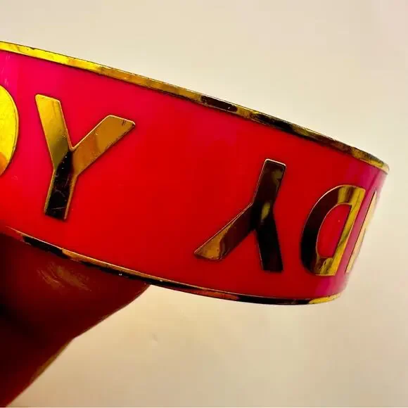 kate spade ARM CANDY Bracelet Pink Gold Bangle Preppy Retro Summer - Picture 3 of 14